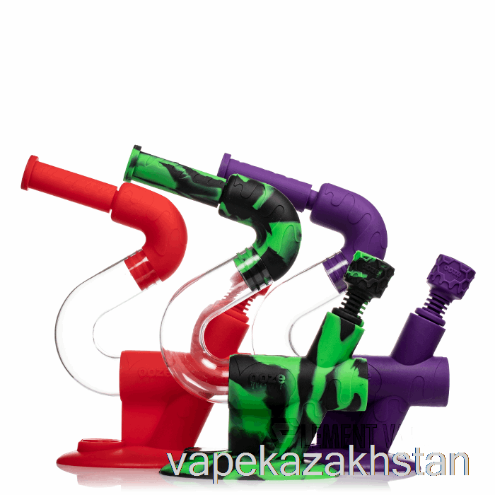 Vape Kazakhstan Ooze Swerve Silicone Water Pipe Rasta (Green / Red / Yellow)